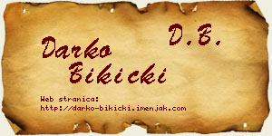 Darko Bikicki vizit kartica